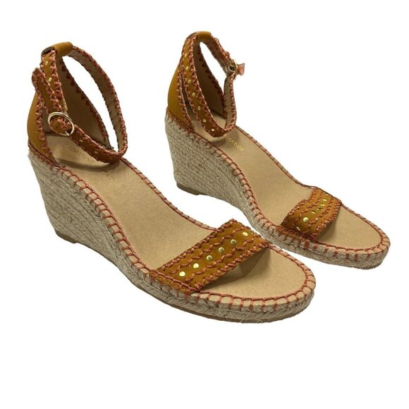 Adrienne Vittadini Sandals Womens 7.5 AV Charming Sunburst Wedge Gypsy Boho‎ - Picture 1 of 9